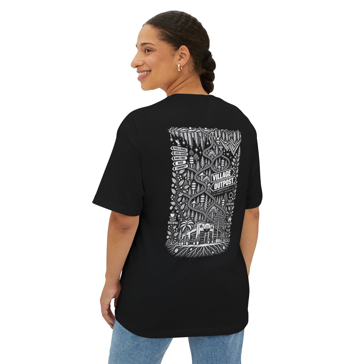 Village Outpost - Oversized Unisex Tee
