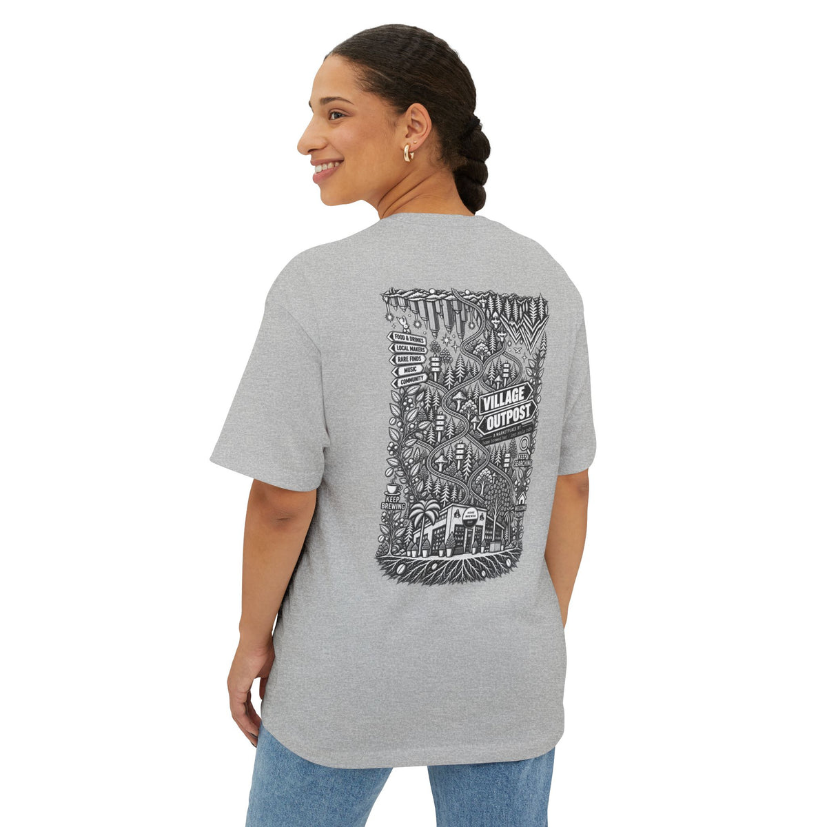 Village Outpost - Oversized Unisex Tee